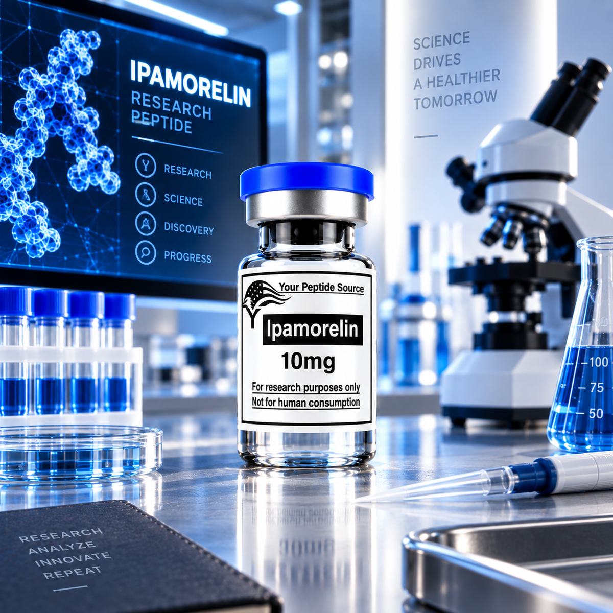 Ipamorelin Research Peptide | 10mg / 2mg