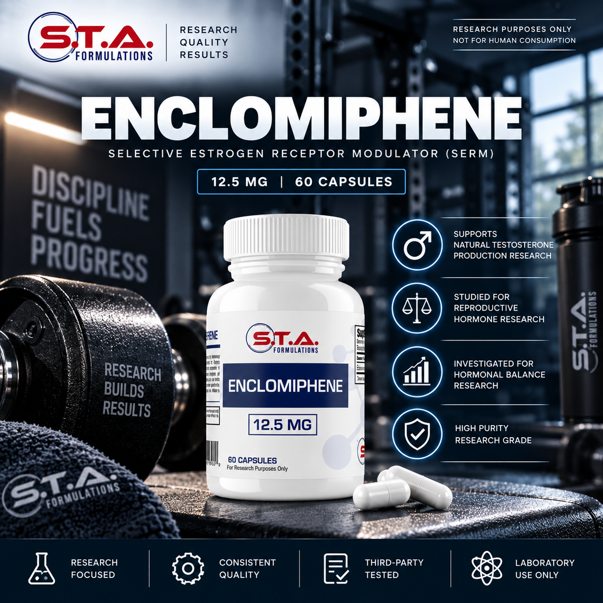 Enclomiphene 12.5 MG – 60 Capsules