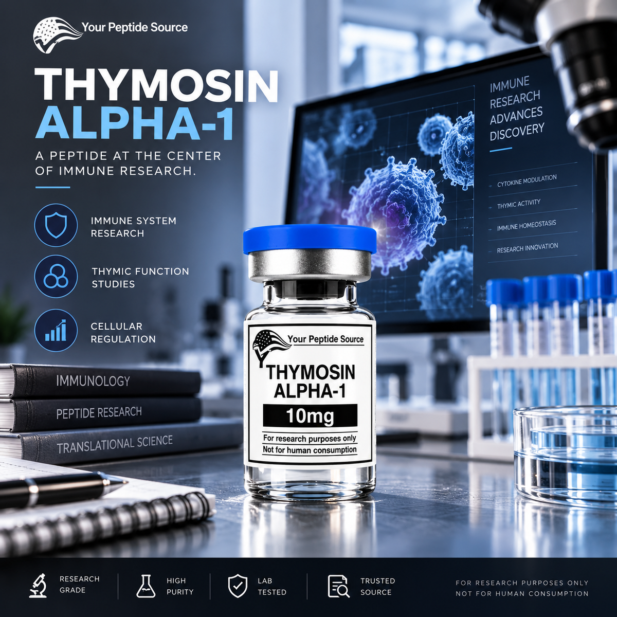 Thymosin Alpha-1 10mg | Research Peptide