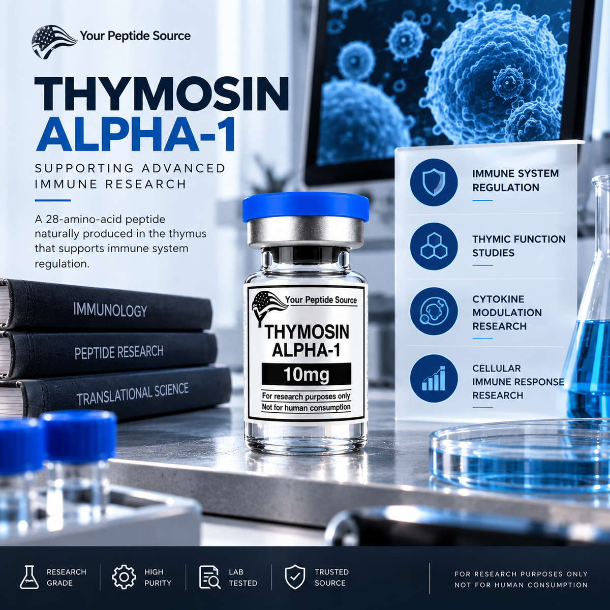 Thymosin Alpha-1 10mg | Research Peptide