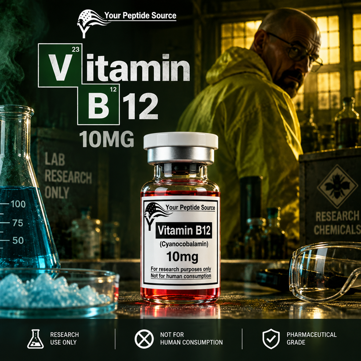 Vitamin B12 10mg | Cyanocobalamin Research Compound